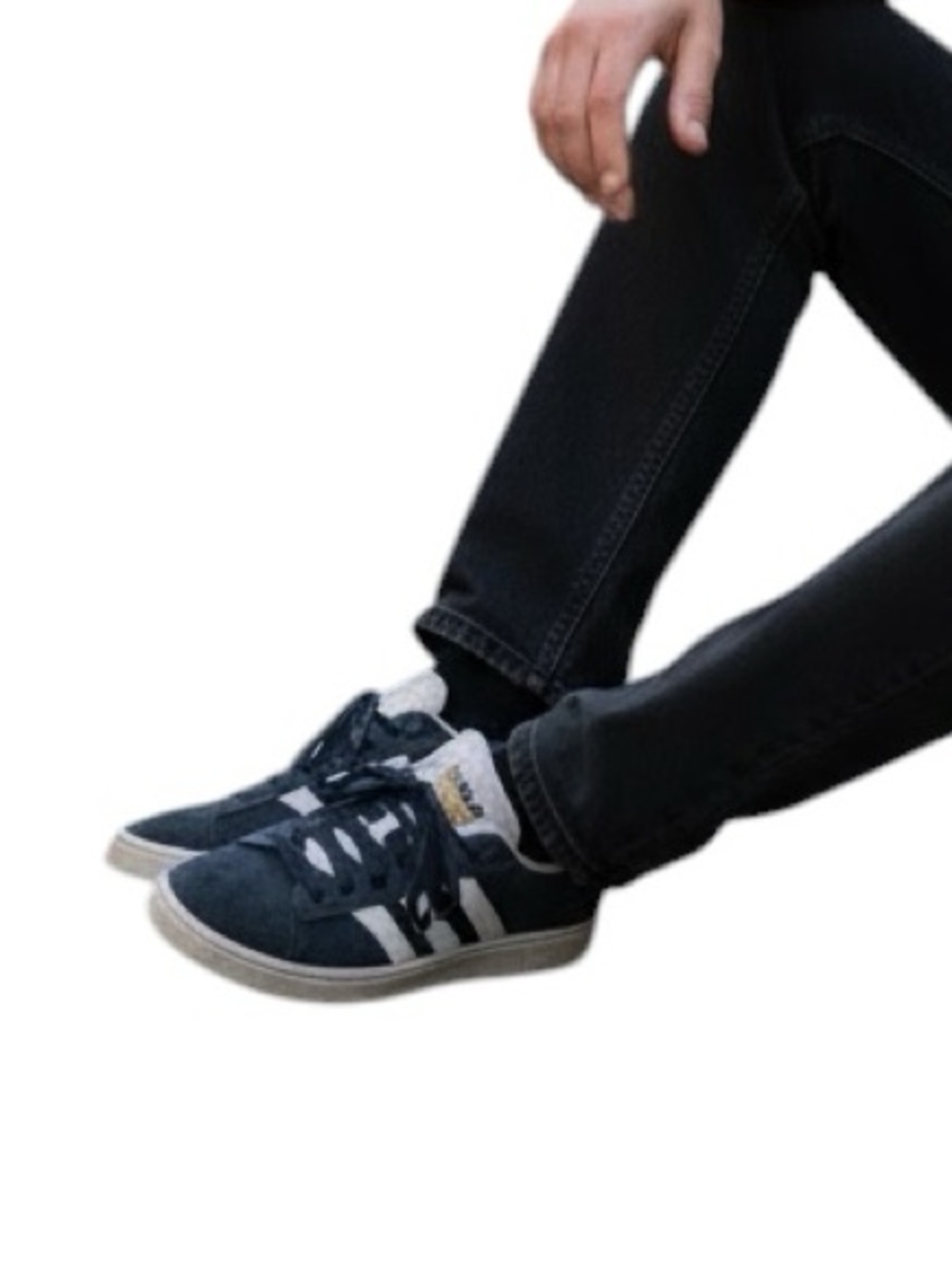 ADIDAS GRAND COURT ALPHA THREE STRIPS BLUE WHITE SUEDE SNEAKERS 8